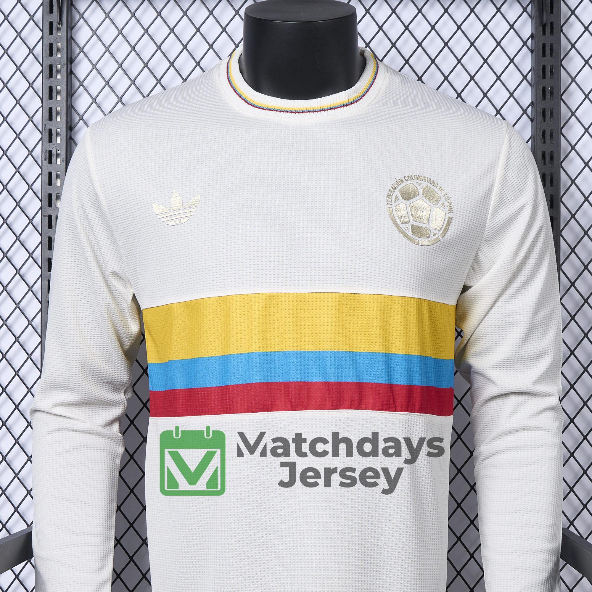 Funinjersey-Colombia 2024 100th Anniversary Long Sleeve Jersey - Player Version