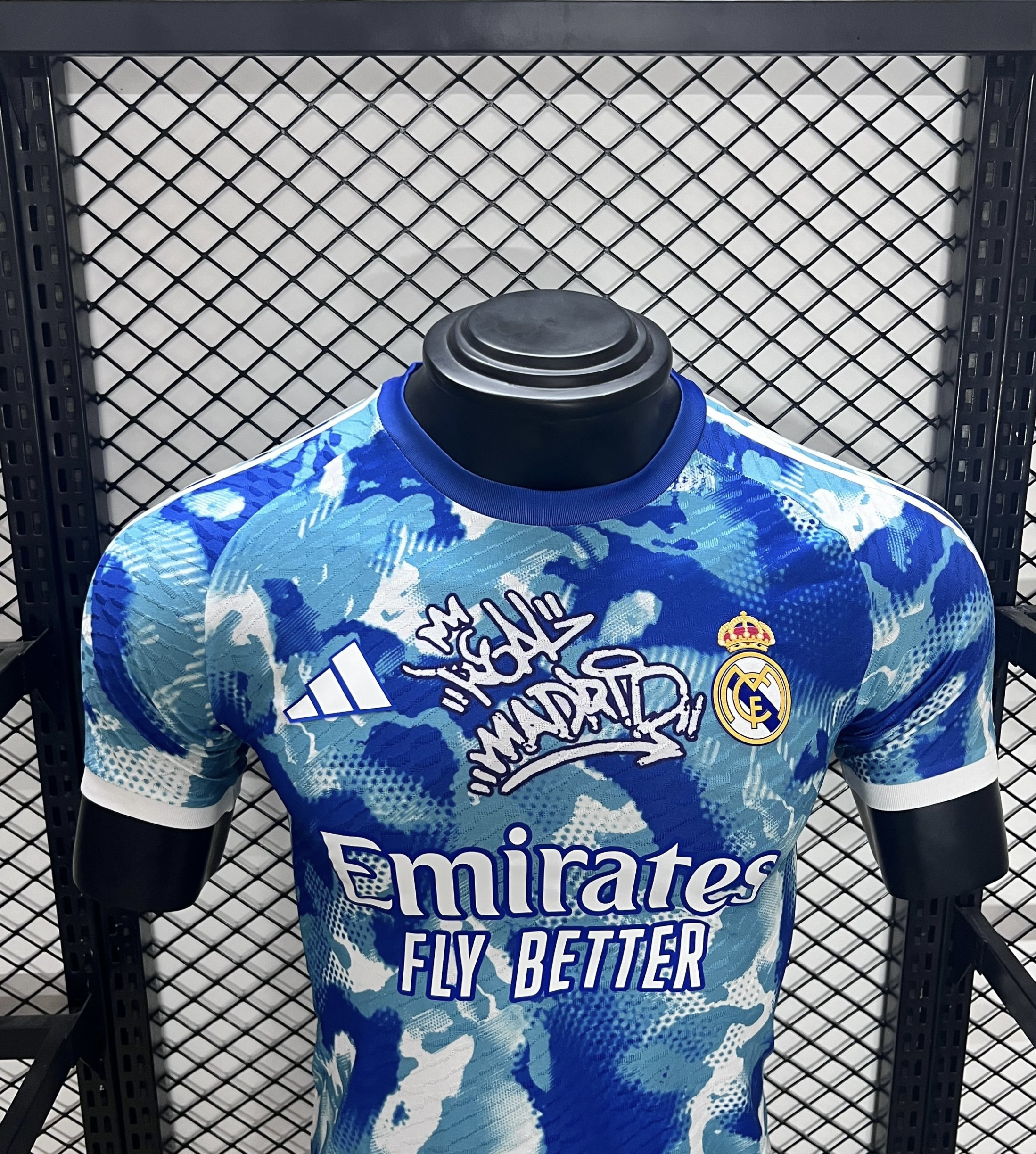 JerseysGala.com | Real Madrid 24-25 Blue Watercolor Special Edition Jersey - Player Version -Customize Name, Number and Patch | Worldwide Shipping