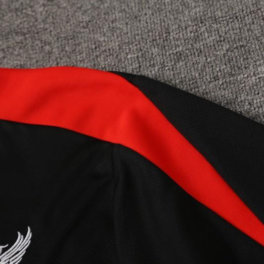JerseysGala.com | Liver.pool 24-25 Short-Sleeve Training Set - Black -Customize Name, Number and Patch | Worldwide Shipping