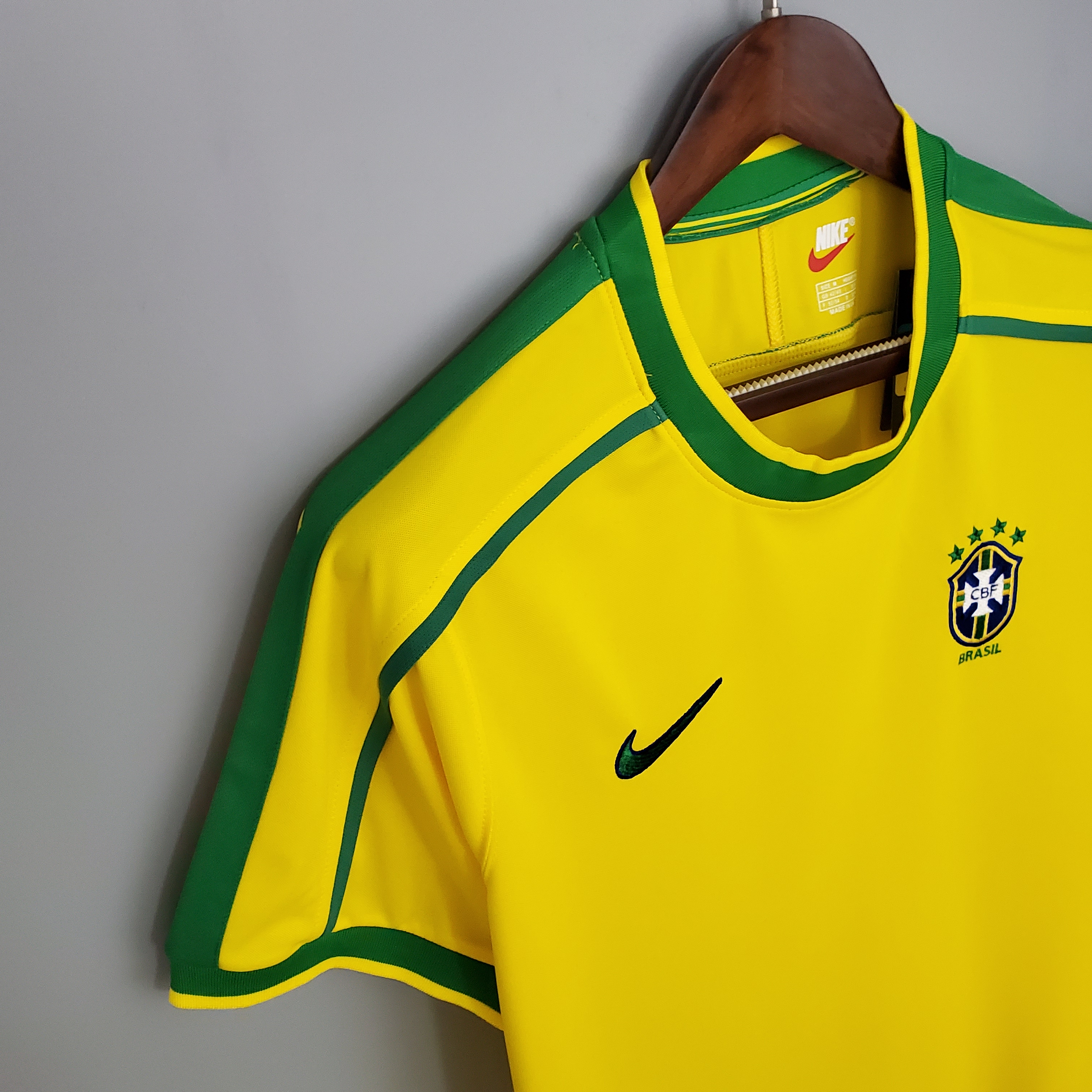 Retro Brazil 1998 Home Stadium Jersey:football jersey mysite: unitedjerseyfootball 邓江浪:football