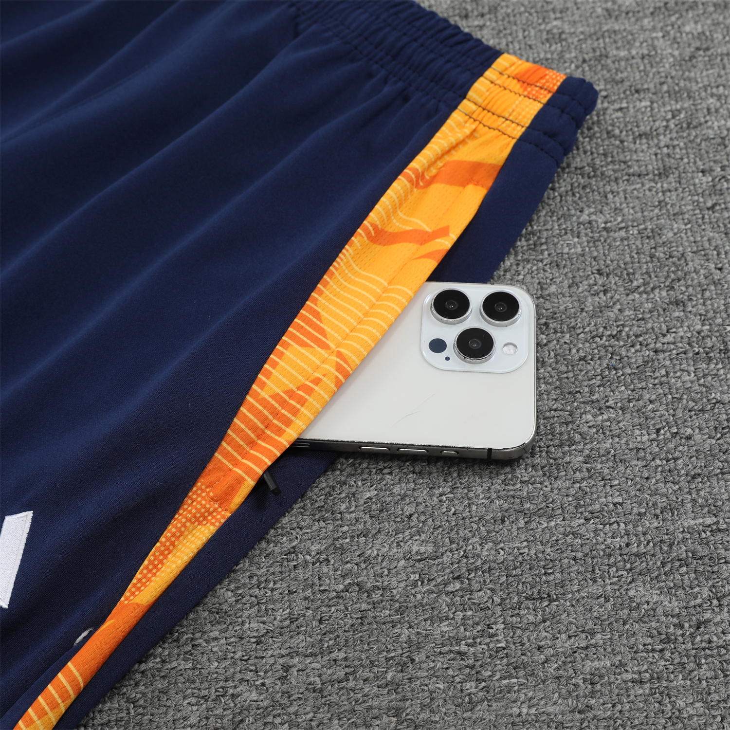 JerseysGala.com | Real Madrid 24-25 Training Hoodie Set - White Hoodie and Deep Blue Pants -Customize Name, Number and Patch | Worldwide Shipping