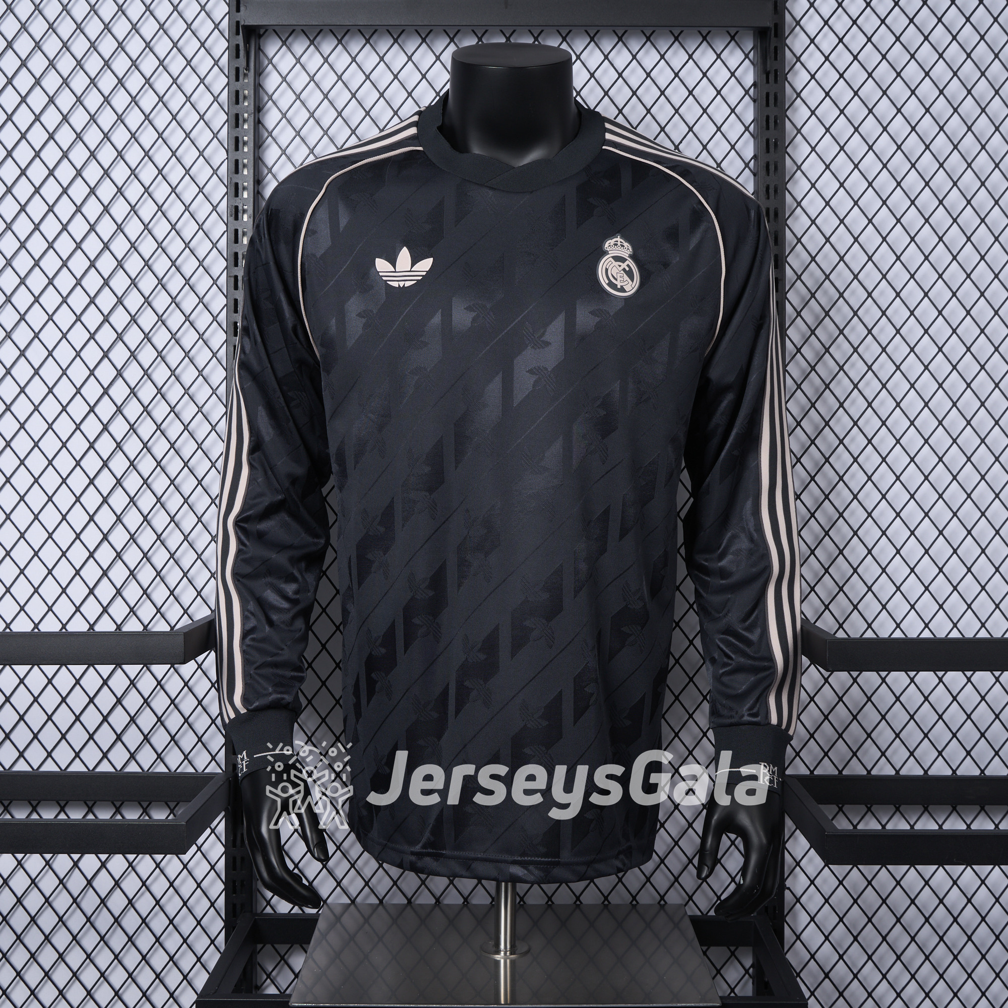 JerseysGala.com | Real Madrid 24-25 Originals LFSTLR Long Sleeve Charcoal Jersey - Player Version -Customize Name, Number and Patch | Worldwide Shipping