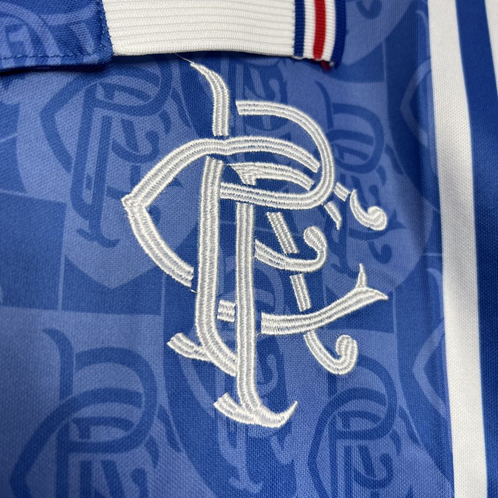 ManixJersey.com | Retro Glasgow Rangers 1996-97 Home Stadium Jersey -Customize Name, Number and Patch | Worldwide Shipping