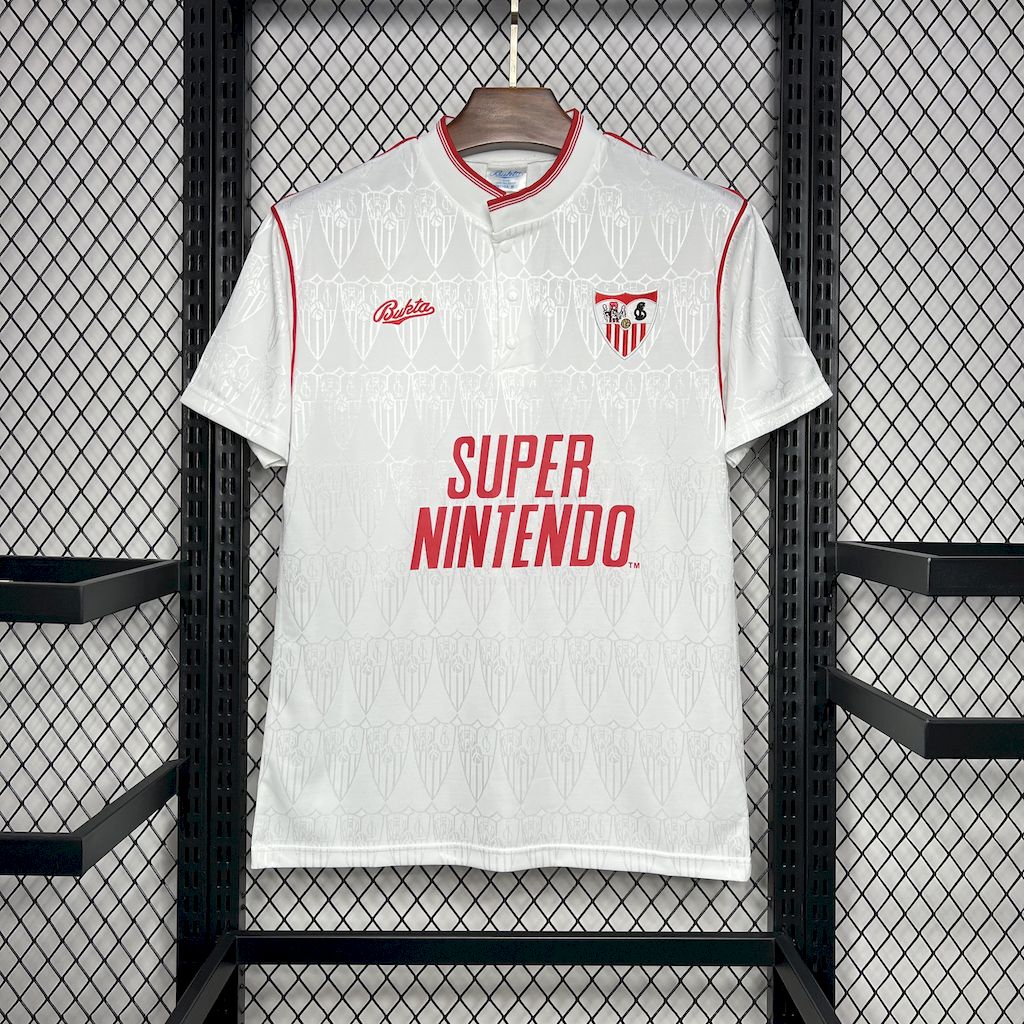 unitedfutballjersey-Retro Sevilla 1991-92 Home Jersey