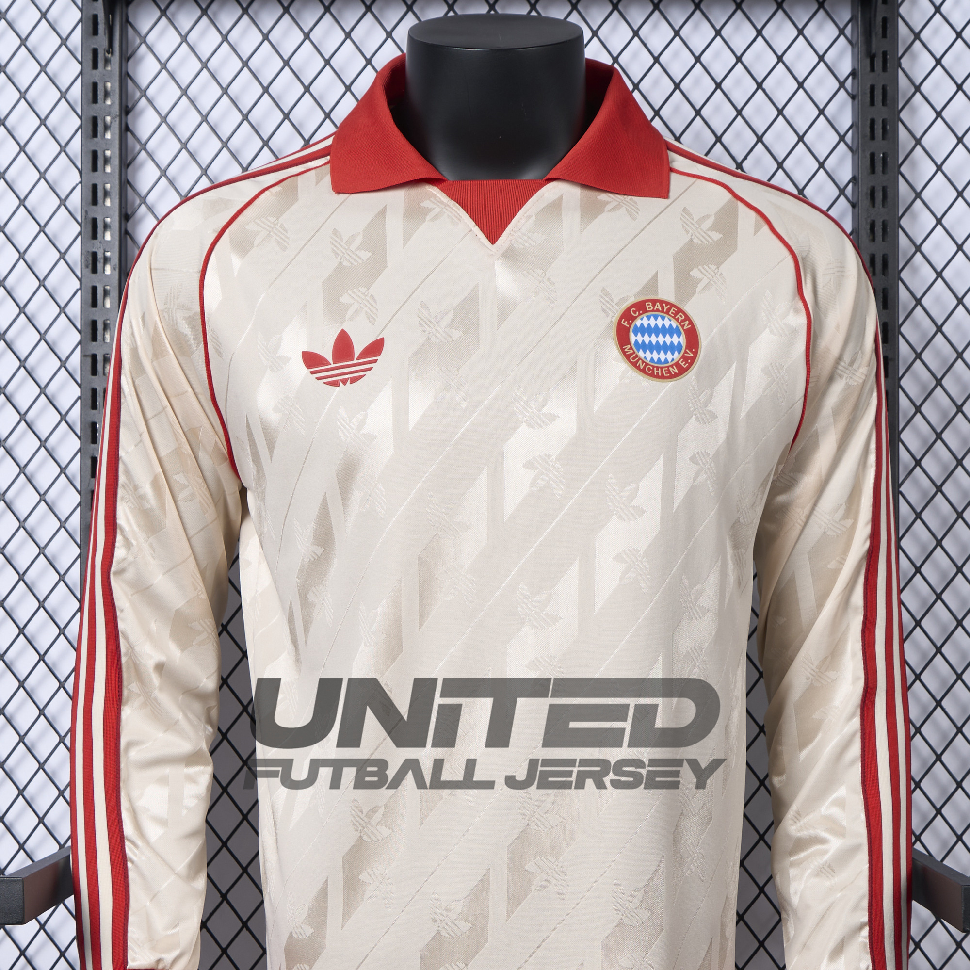 unitedfutballjersey-Bayern Munich 24-25 Originals LFSTLR Long Sleeve Off White Jersey - Player Version