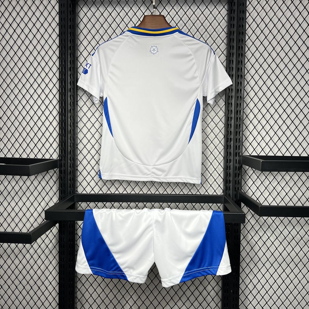 ManixJersey.com | Leeds United 24-25 Home Stadium Kids Kit -Customize Name, Number and Patch | Worldwide Shipping