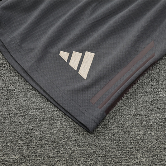 ManixJersey.com | Real Madrid 24-25 Kids Short-Sleeve Training Set - Deep Grey -Customize Name, Number and Patch | Worldwide Shipping