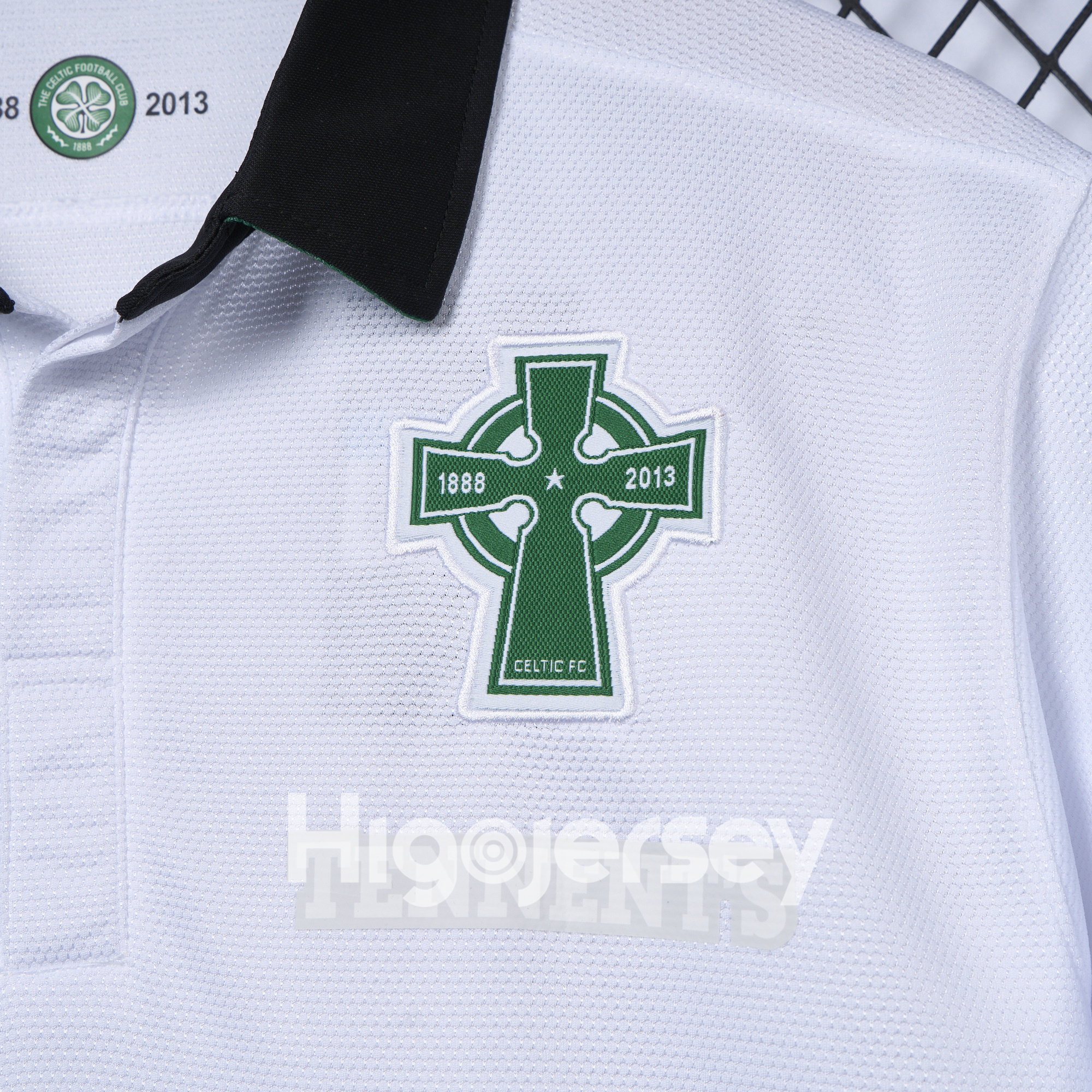 Higojerseys-Retro Celtic 2012-13 Third 125th Anniversary White POLO Shirt