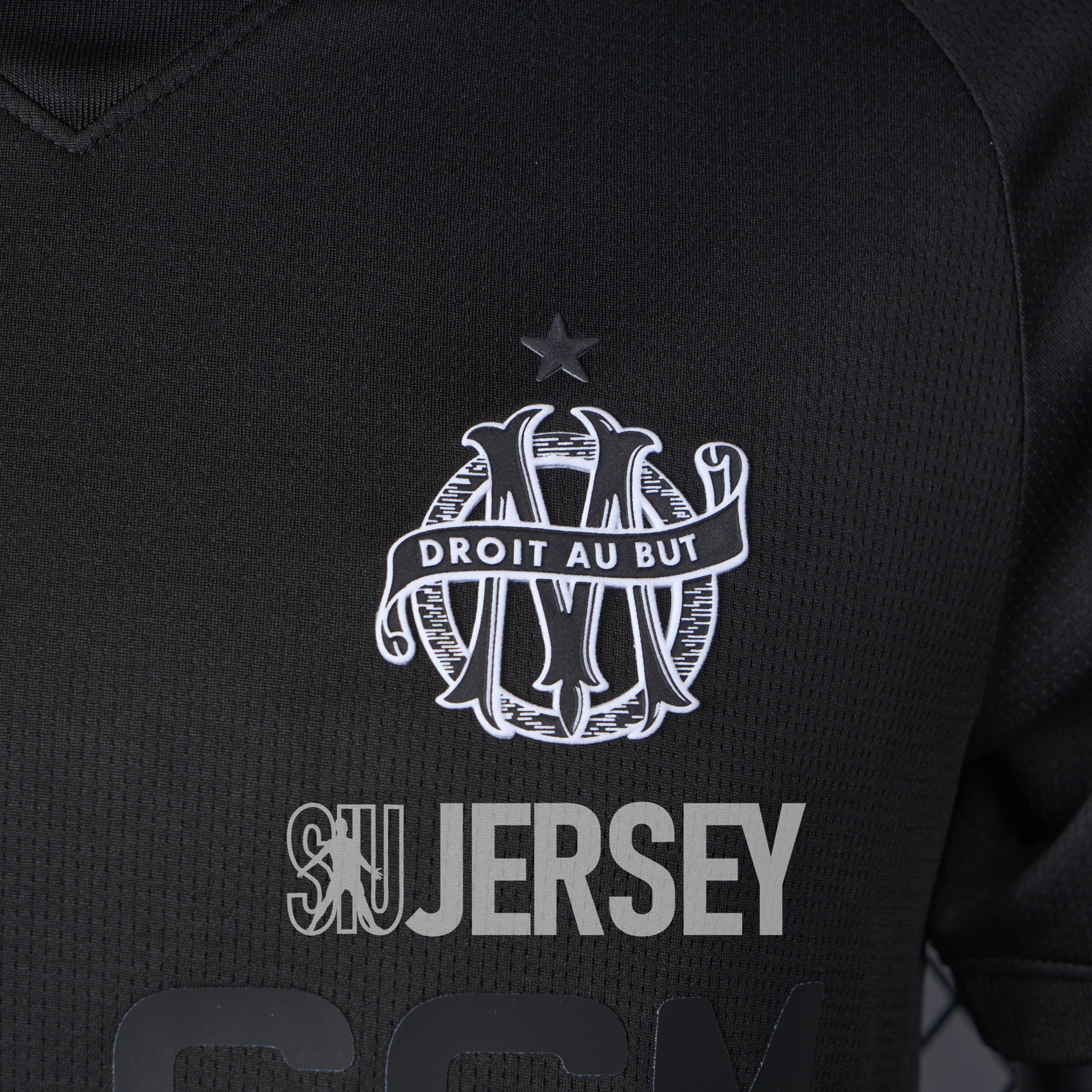 SIUjerseys-Marseille 24-25 125th Anniversary Black Jersey - Player Version