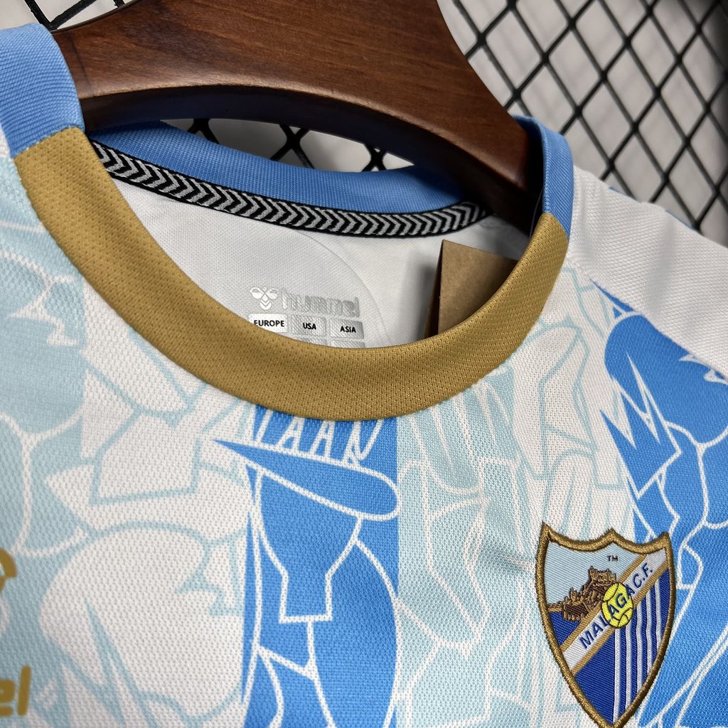 JerseysGala.com | Malaga 24-25 Home Kids Kit -Customize Name, Number and Patch | Worldwide Shipping