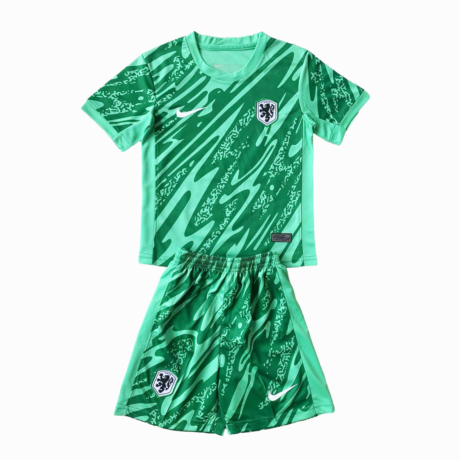 ManixJersey.com | Netherlands 2024 Goalkeeper Kids Kit - Green -Customize Name, Number and Patch | Worldwide Shipping