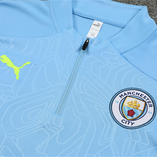 JerseysGala.com | Manchester City 24-25 Long Sleeve Training Set - Light Blue -Customize Name, Number and Patch | Worldwide Shipping