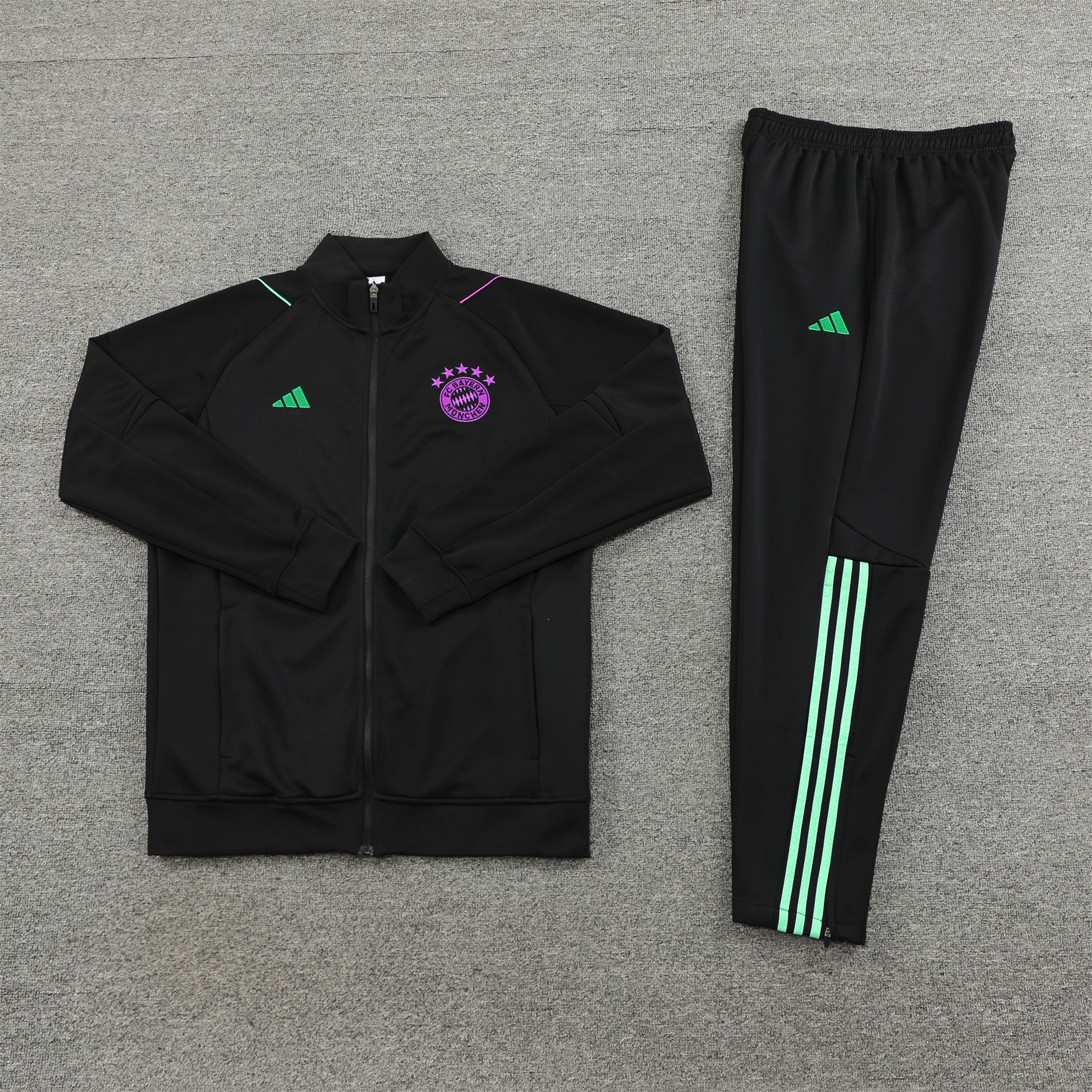 Bayern Munich 23-24 Jacket Training Tracksuit Black:football jersey mysite: unitedjerseyfootball 邓江浪:football