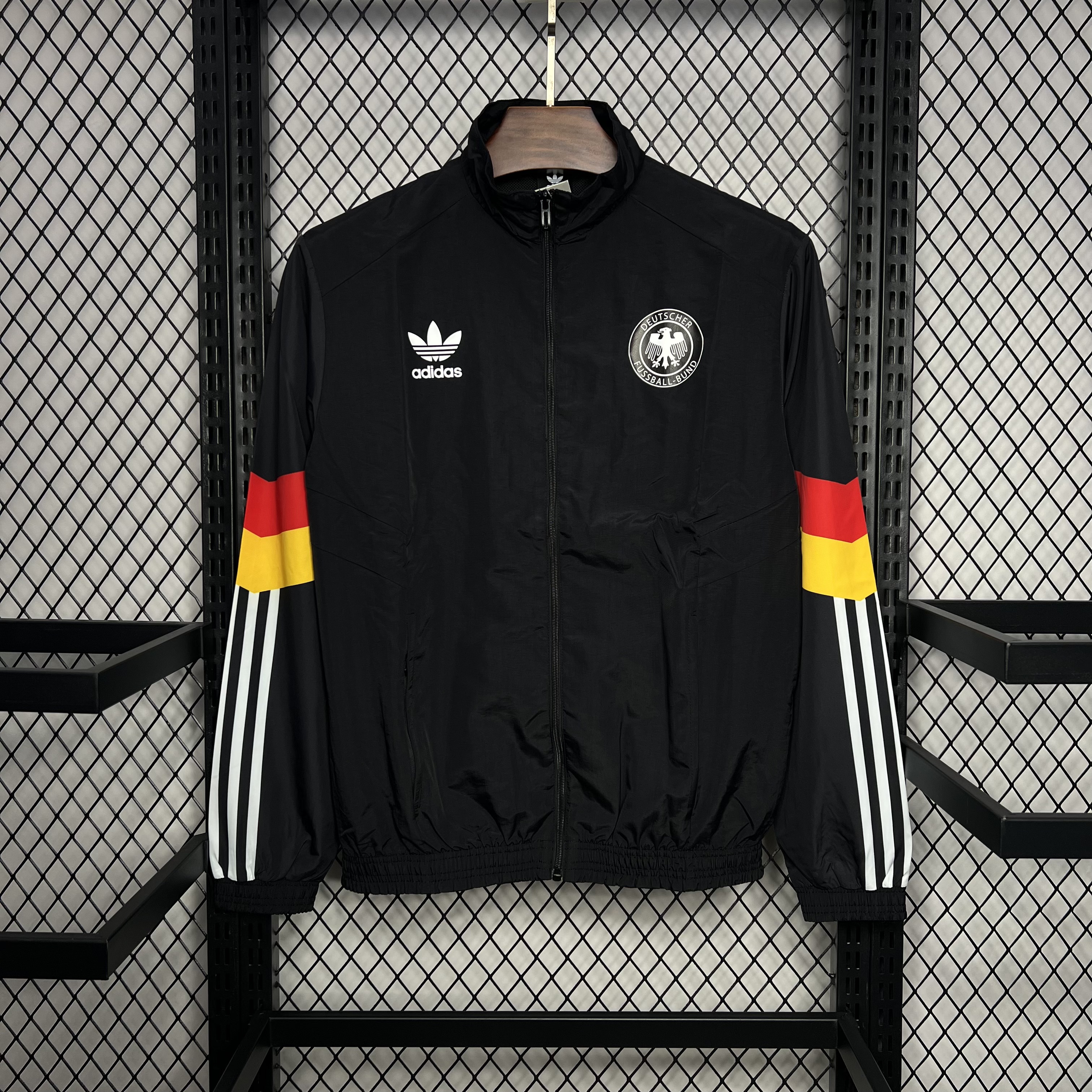 JerseysGala.com | Germany 2024 Black Windbreaker - Player Version -Customize Name, Number and Patch | Worldwide Shipping