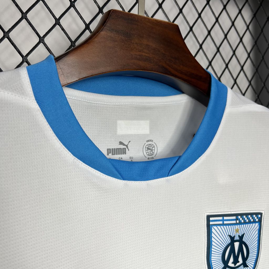 ManixJersey.com | Marseille 24-25 Home Stadium Jersey - Fans Version -Customize Name, Number and Patch | Worldwide Shipping