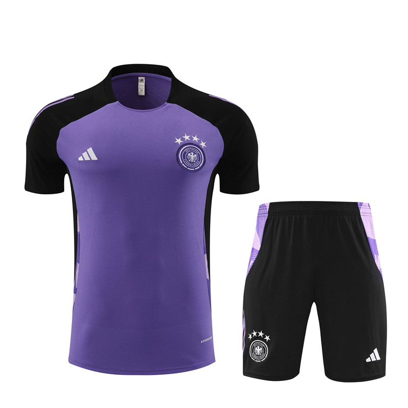 JerseysGala.com | Germany 2024 Short-Sleeve Training Set - Purple -Customize Name, Number and Patch | Worldwide Shipping