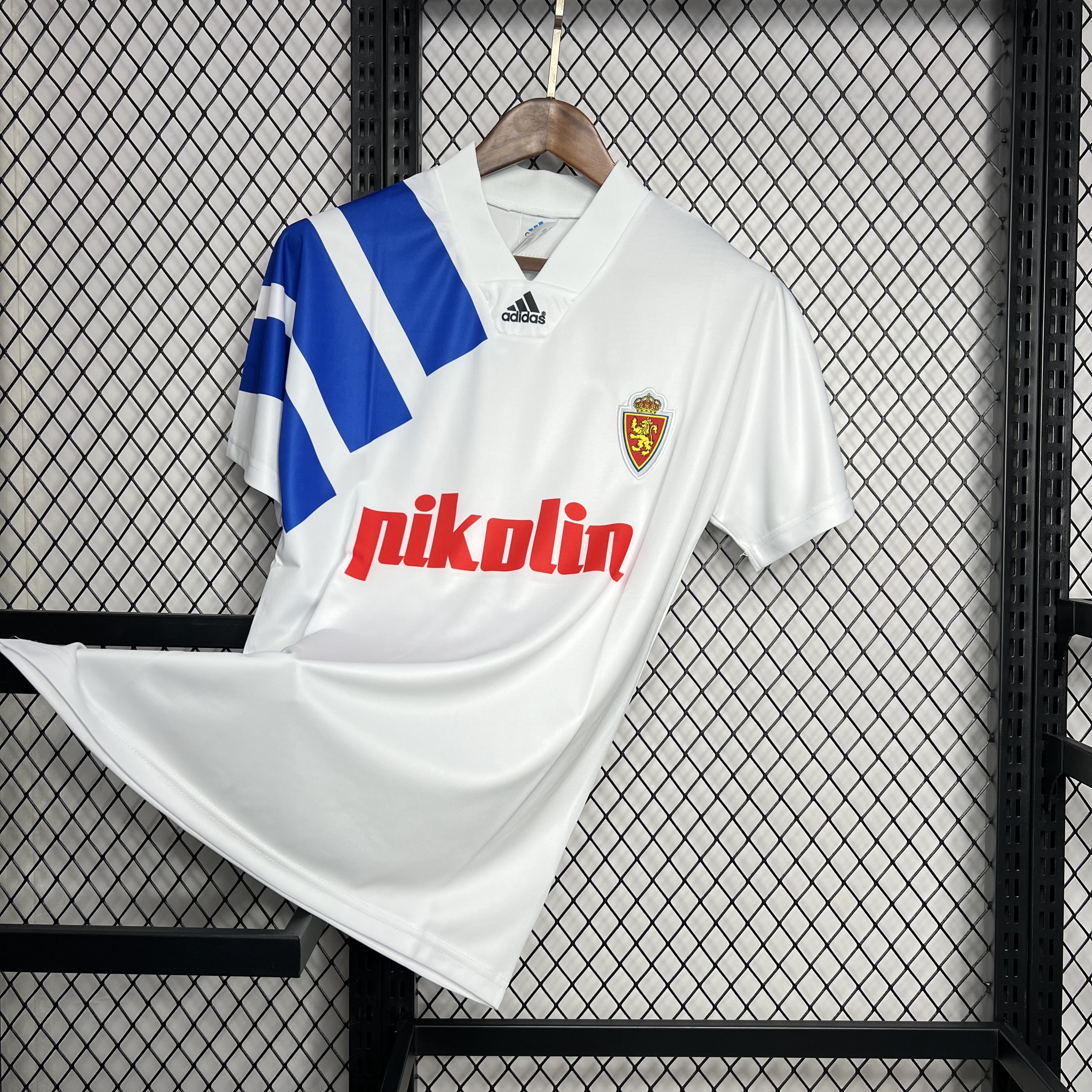 ManixJersey.com | Retro Real Zaragoza 1992-93 Home Stadium Jersey -Customize Name, Number and Patch | Worldwide Shipping