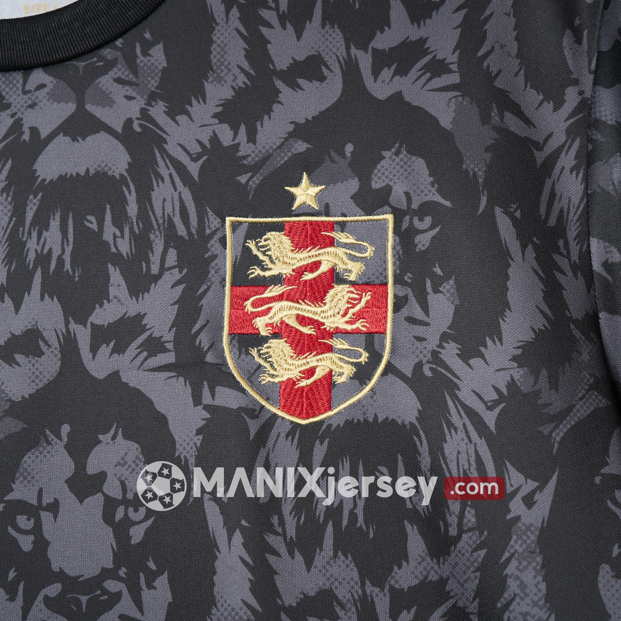ManixJersey.com | England 2024 Black The Lions Special Edition Jersey - Fans Version -Customize Name, Number and Patch | Worldwide Shipping