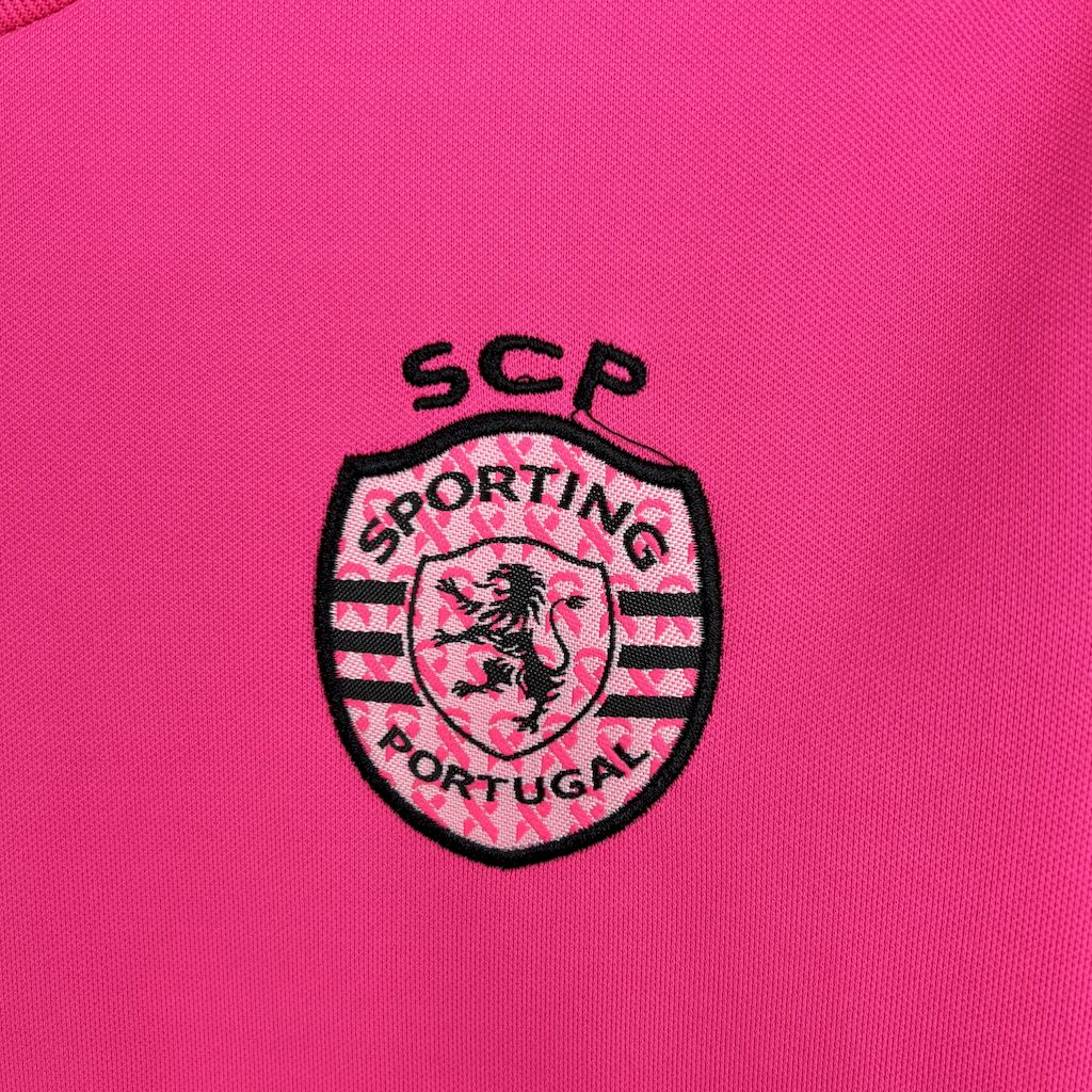 JerseysGala.com | Sporting CP Portugal 24-25 Pink October Kids Kit -Customize Name, Number and Patch | Worldwide Shipping