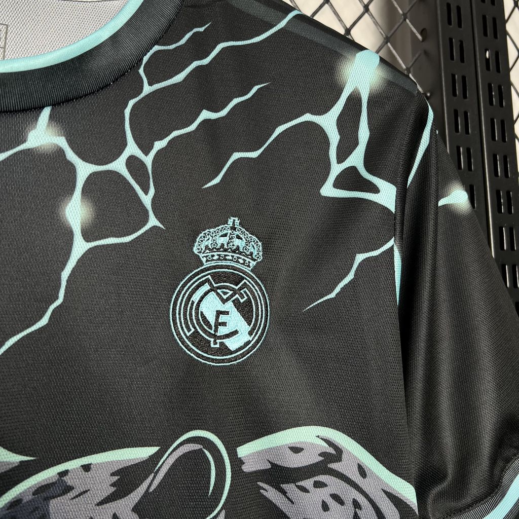 JerseysGala.com | Real Madrid 24-25 Black & Green Leopard Jersey - Fans Version -Customize Name, Number and Patch | Worldwide Shipping