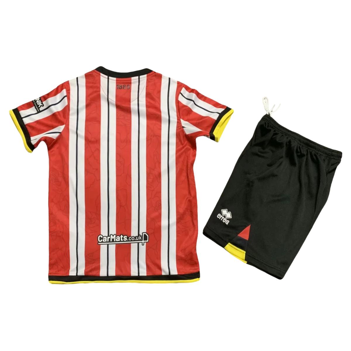 ManixJersey.com | Sheffield United 24-25 Home Kids Kit -Customize Name, Number and Patch | Worldwide Shipping
