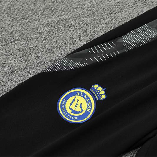 JerseysGala.com | Al Nassr Riyadh Victory 24-25 Long Sleeve Training Set - Black -Customize Name, Number and Patch | Worldwide Shipping