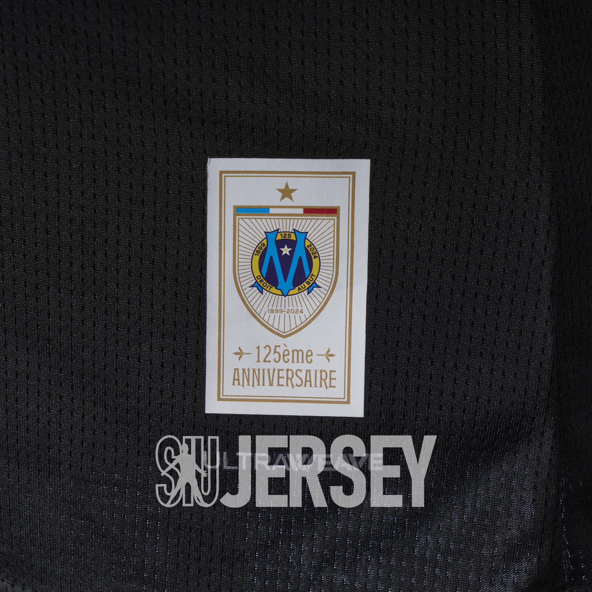 SIUjerseys-Marseille 24-25 125th Anniversary Black Jersey - Player Version