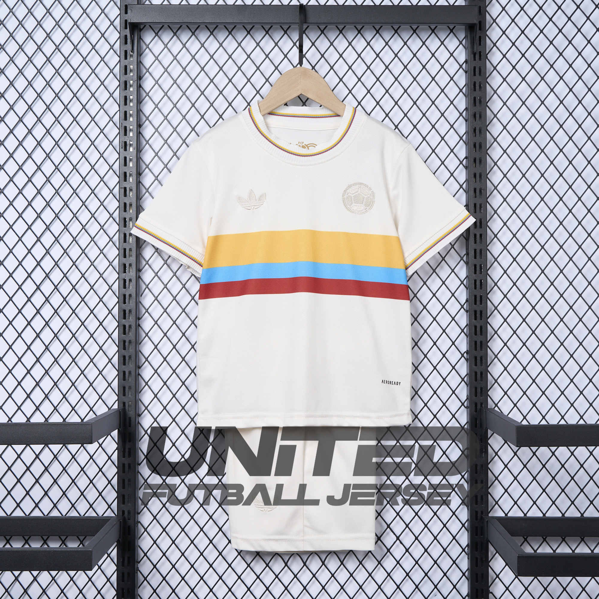 unitedfutballjersey-Colombia 2024 100th Anniversary Kids Kit