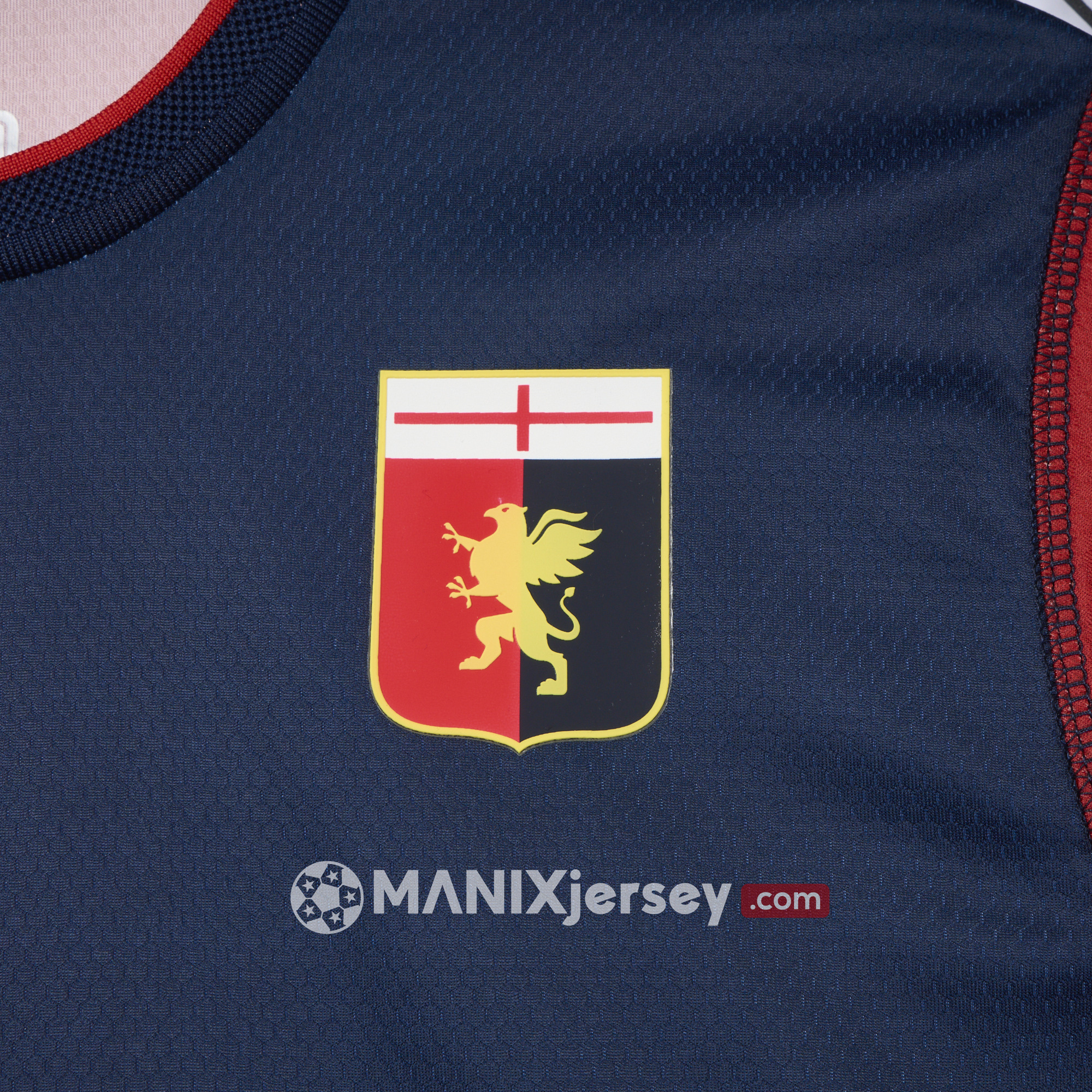 ManixJersey.com | Genoa 24-25 Home Unsponsored Jersey - Fans Version -Customize Name, Number and Patch | Worldwide Shipping