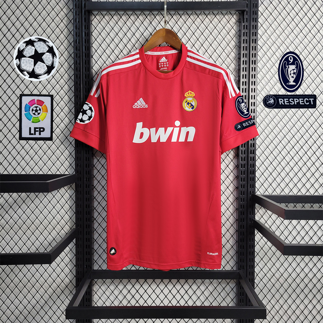 JerseysGala.com | Real Madrid Retro 11-12 Third Red Jersey -Customize Name, Number and Patch | Worldwide Shipping