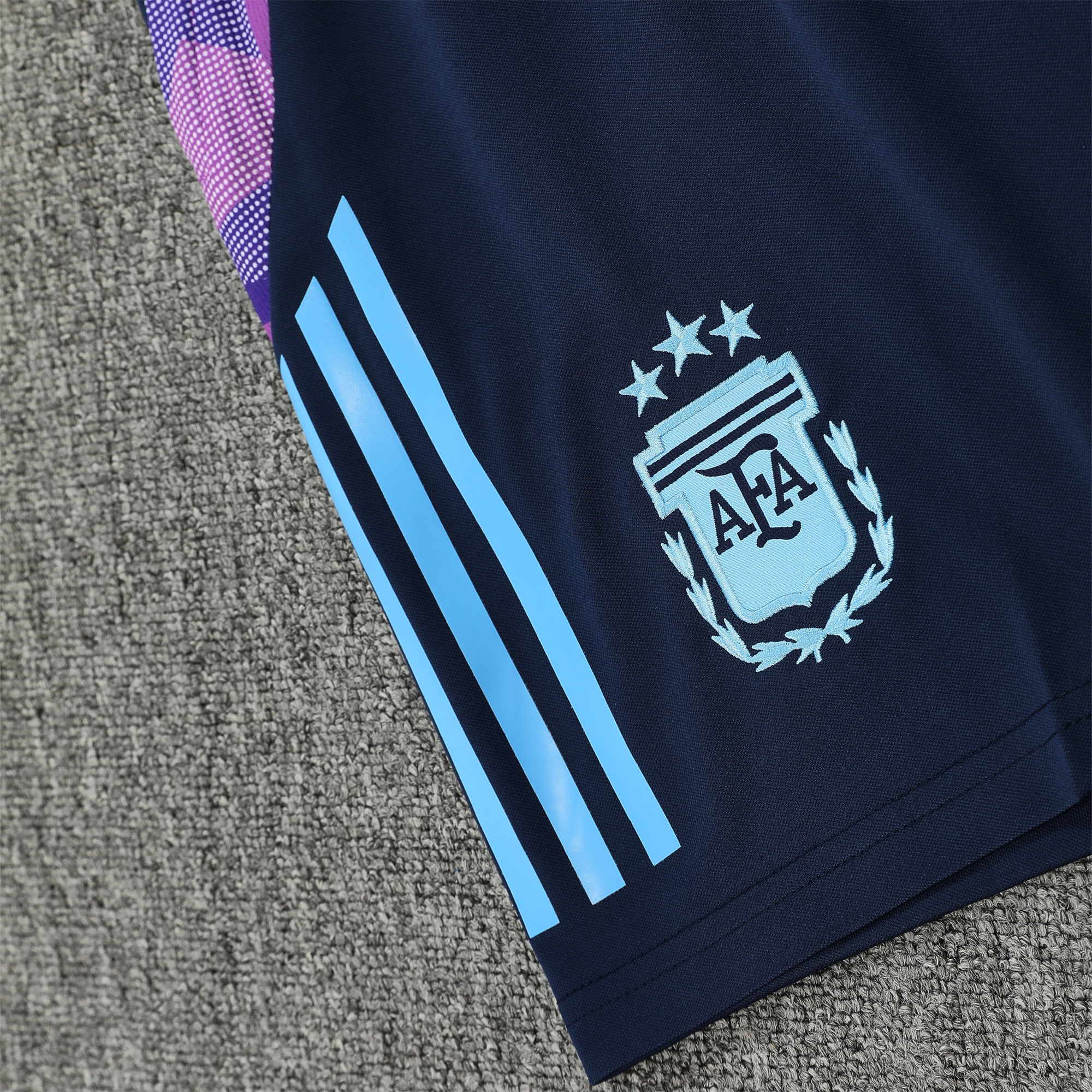 SIUjerseys-Argentina 24-25 Short-Sleeve Training Set - Blue Top & Deep Blue Shorts