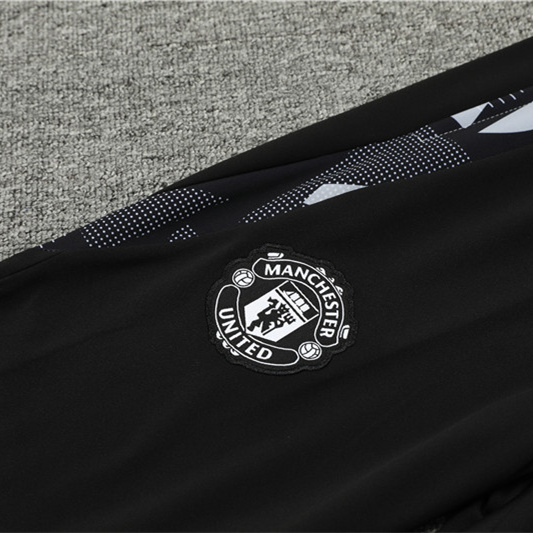 JerseysGala.com | Manchester United 24-25 Long Sleeve Training Set - Black -Customize Name, Number and Patch | Worldwide Shipping