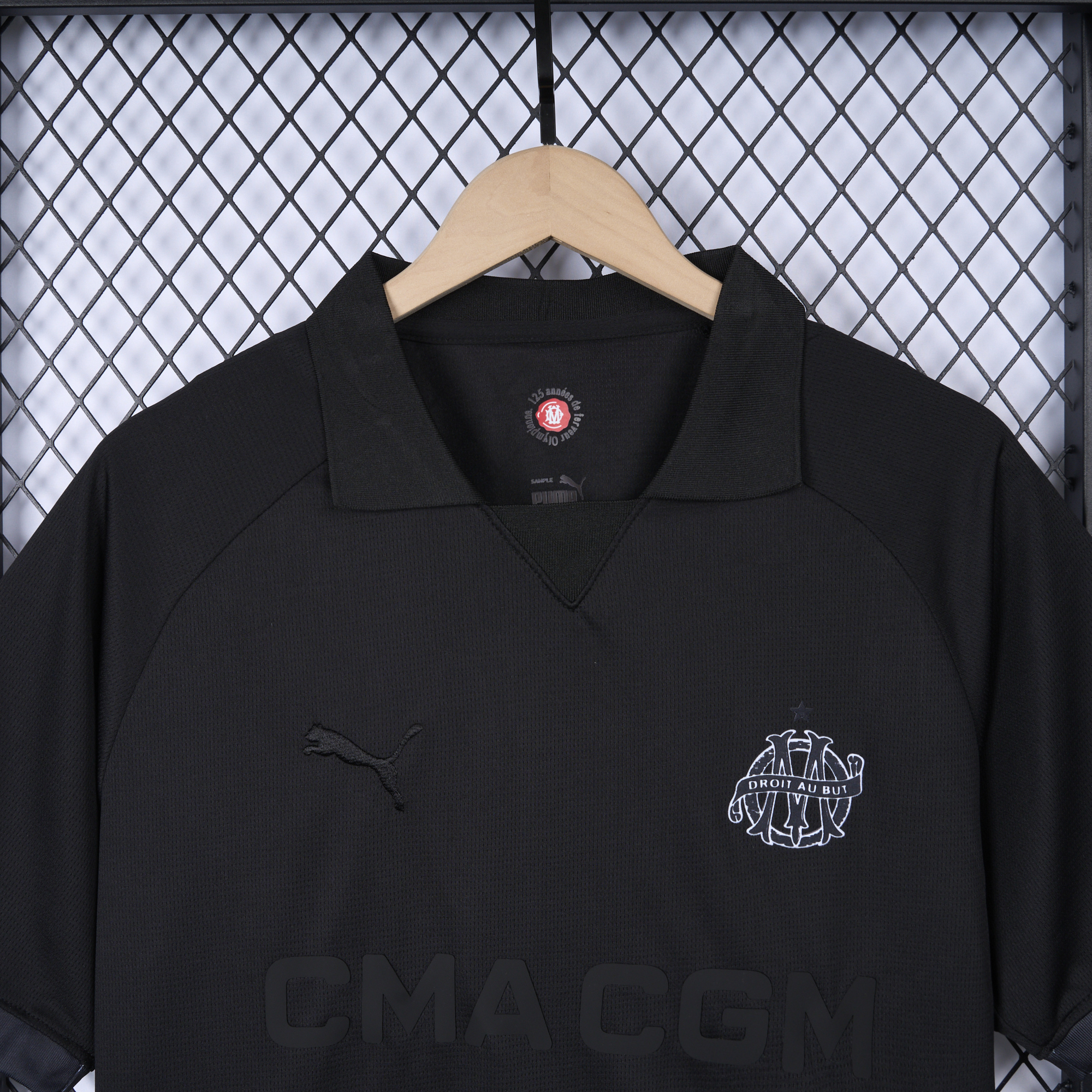 unitedfutballjersey-Marseille 24-25 125th Anniversary Black Jersey - Fans Version