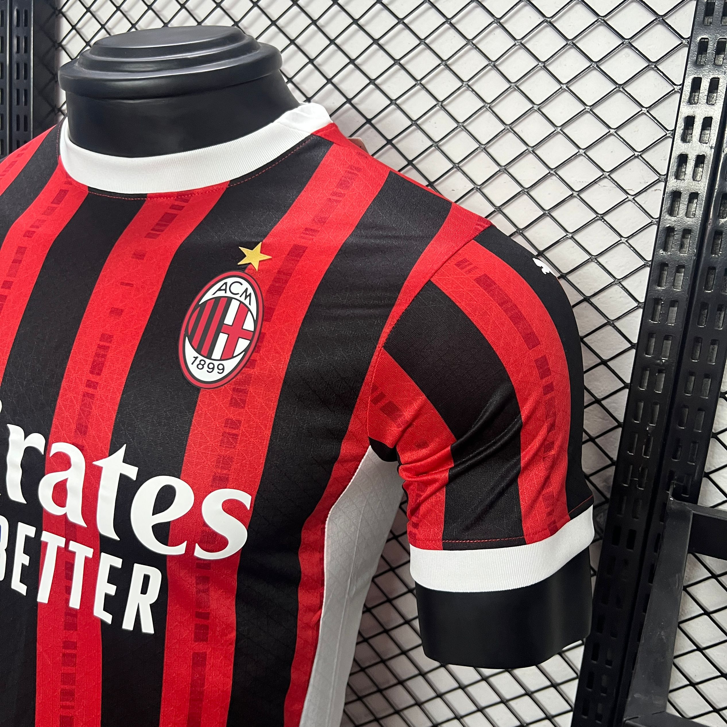 ManixJersey.com | AC Milan 24-25 Home Stadium Jersey - Player Version -Customize Name, Number and Patch | Worldwide Shipping