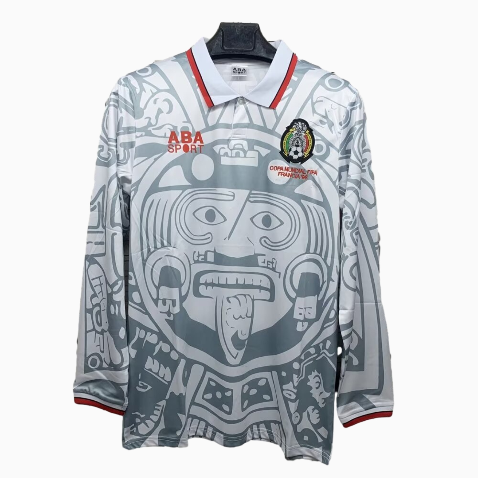 ManixJersey.com | Retro Mexico 1998 Away Long Sleeves Jersey -Customize Name, Number and Patch | Worldwide Shipping