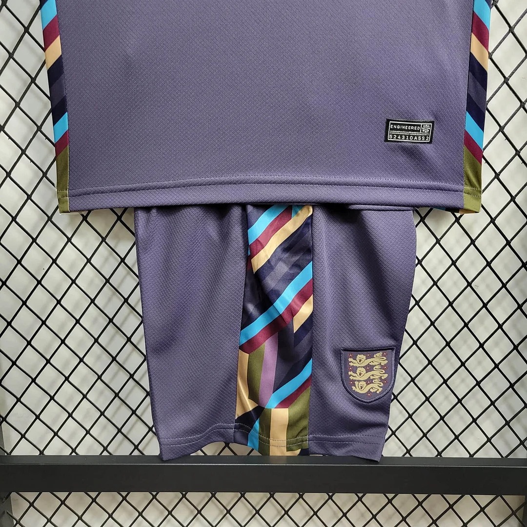 ManixJersey.com | England 2024 Away Stadium Kids Kit -Customize Name, Number and Patch | Worldwide Shipping