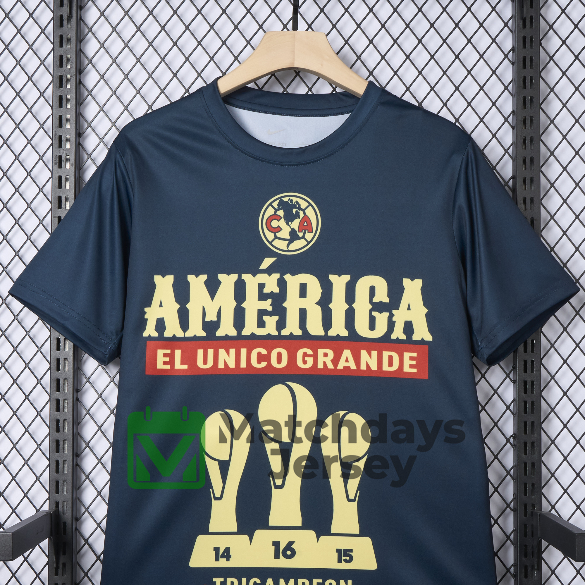 GlobeJersey-Club América 2024 Triple Championship Commemorative Edition Jersey - Deep Blue