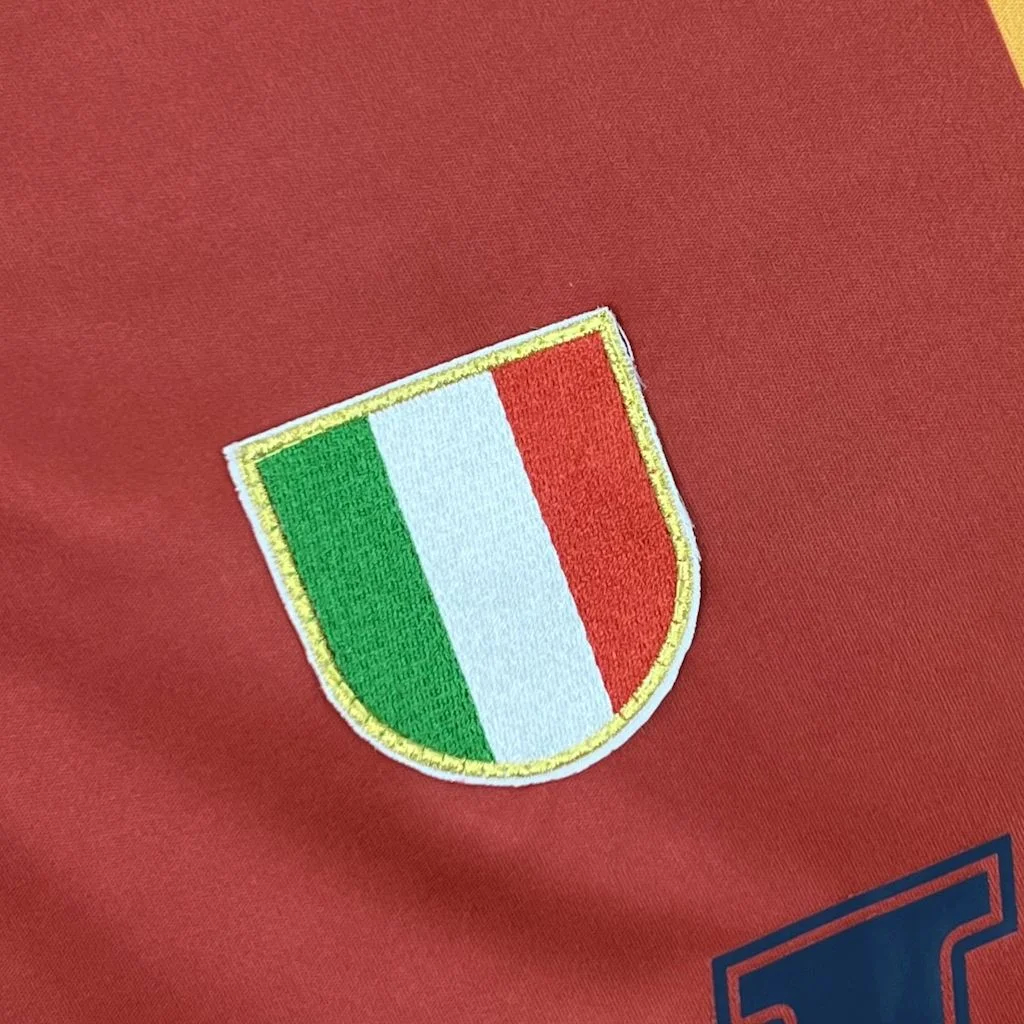 JerseysGala.com | Retro Roma 2001-02 Home Long Sleeves Jersey -Customize Name, Number and Patch | Worldwide Shipping