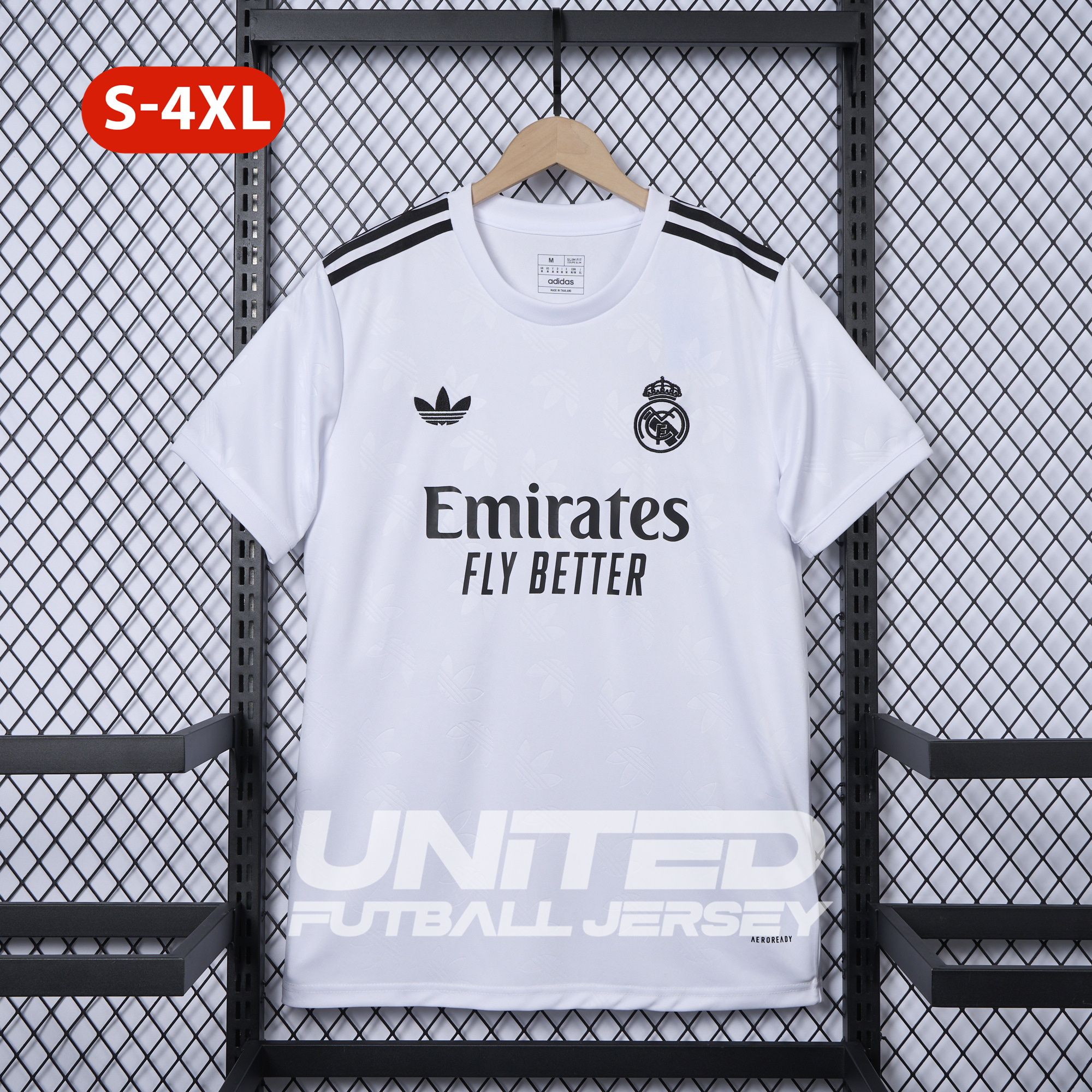 unitedfutballjersey-Real Madrid 24-25 Trefoil White Jersey - Fans Version