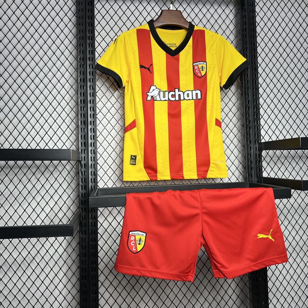 ManixJersey.com | RC Lens 24-25 Home Stadium Kids Kit -Customize Name, Number and Patch | Worldwide Shipping