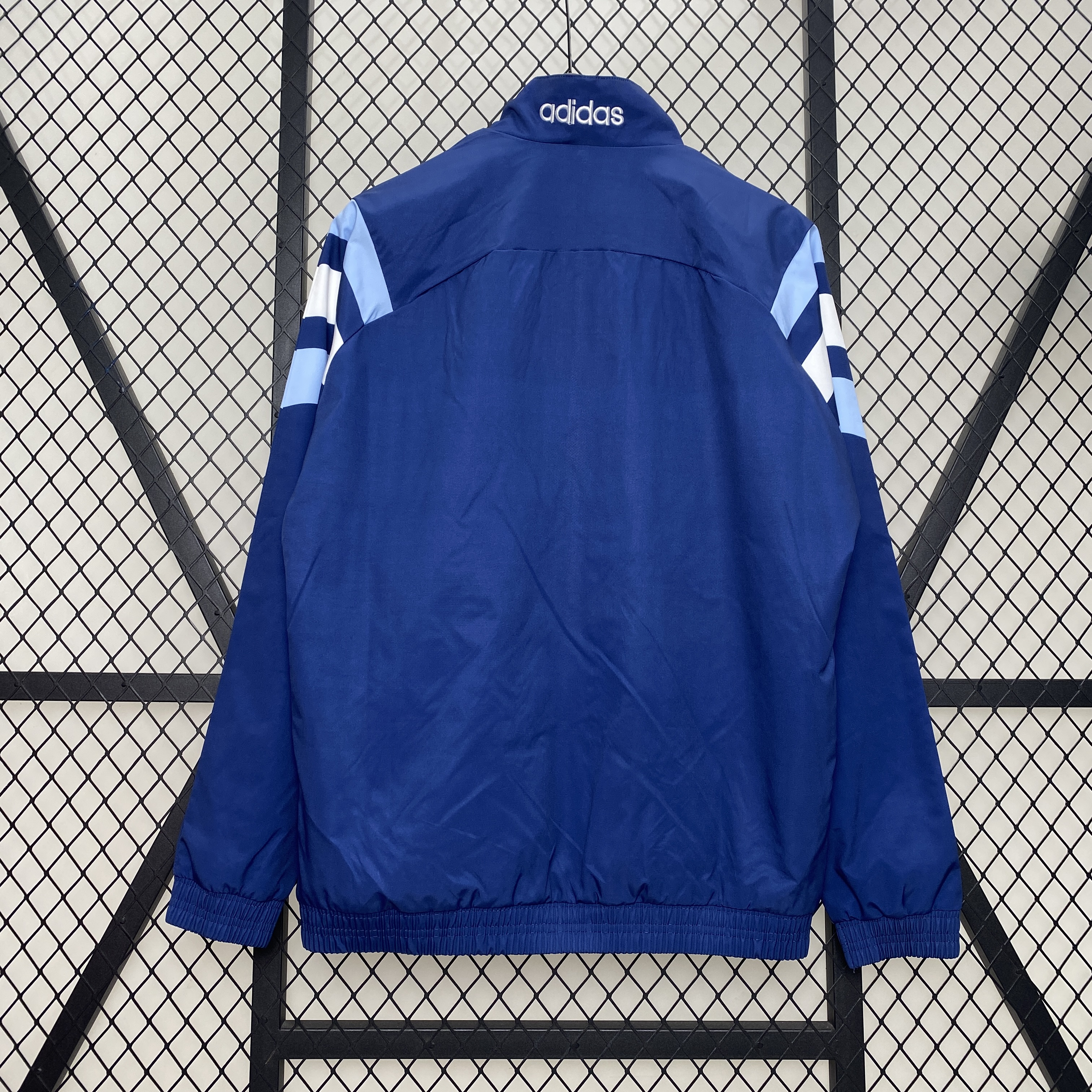 SIUjerseys-Argentina 24-25 Throwback Windbreaker Jacket - Blue