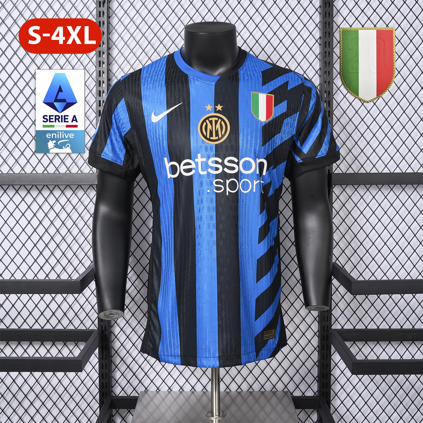 ManixJersey.com | Inter Milan 24-25 Home Stadium Jersey - Player Version -Customize Name, Number and Patch | Worldwide Shipping