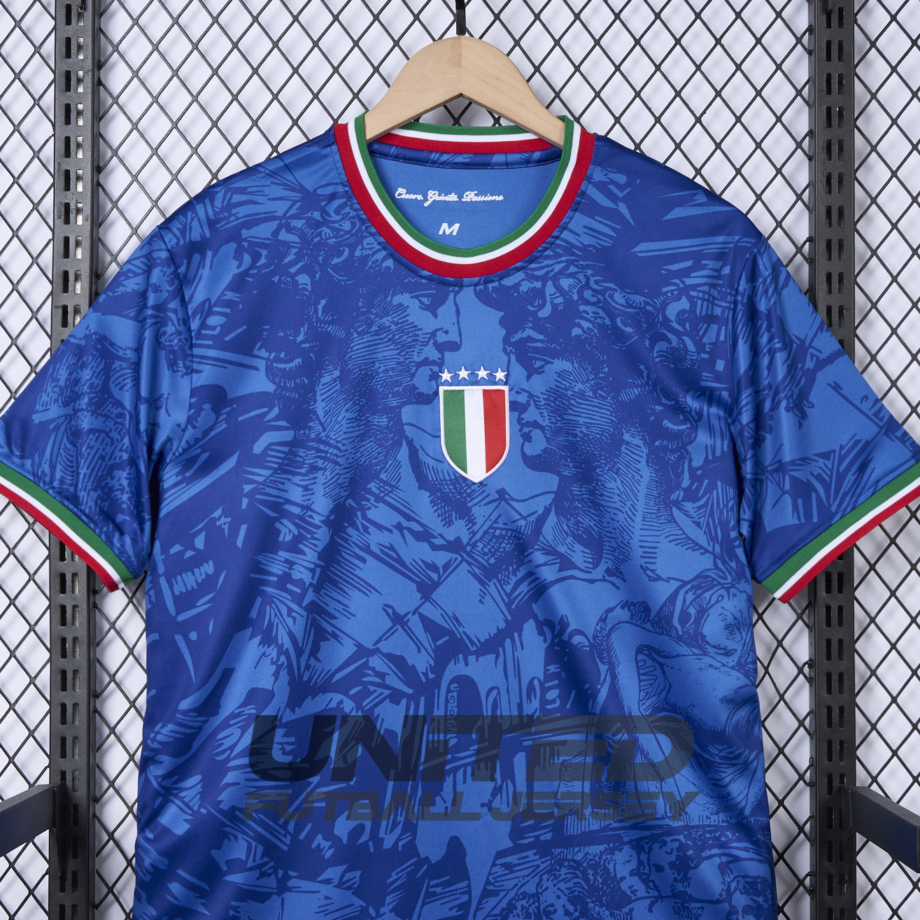 unitedfutballjersey-Italy 2024 Blue Special Edition Jersey - Fans Version