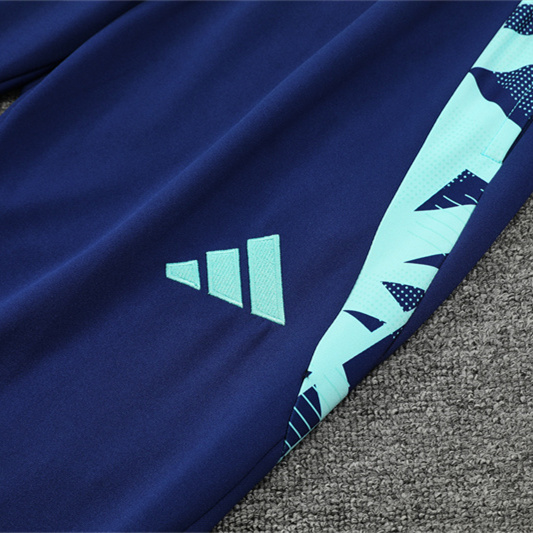 JerseysGala.com | Manchester United 24-25 Long Sleeve Training Set - Lake Blue -Customize Name, Number and Patch | Worldwide Shipping