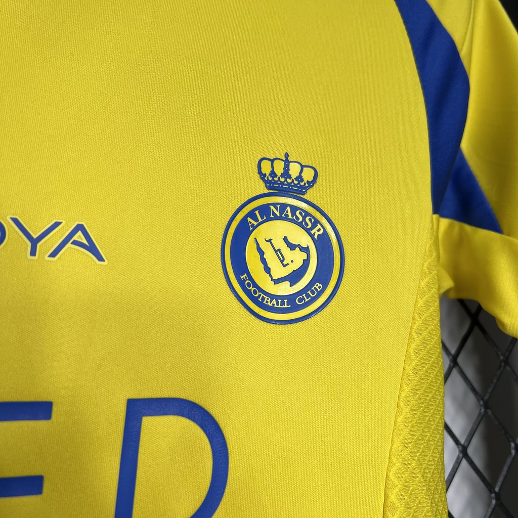 SIUjerseys-Al Nassr Riyadh Victory 24-25 Home Stadium Kids Kit