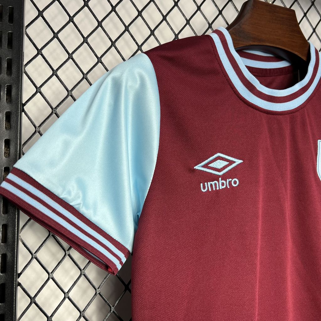 ManixJersey.com | West Ham United 24-25 Home Stadium Kids Kit -Customize Name, Number and Patch | Worldwide Shipping