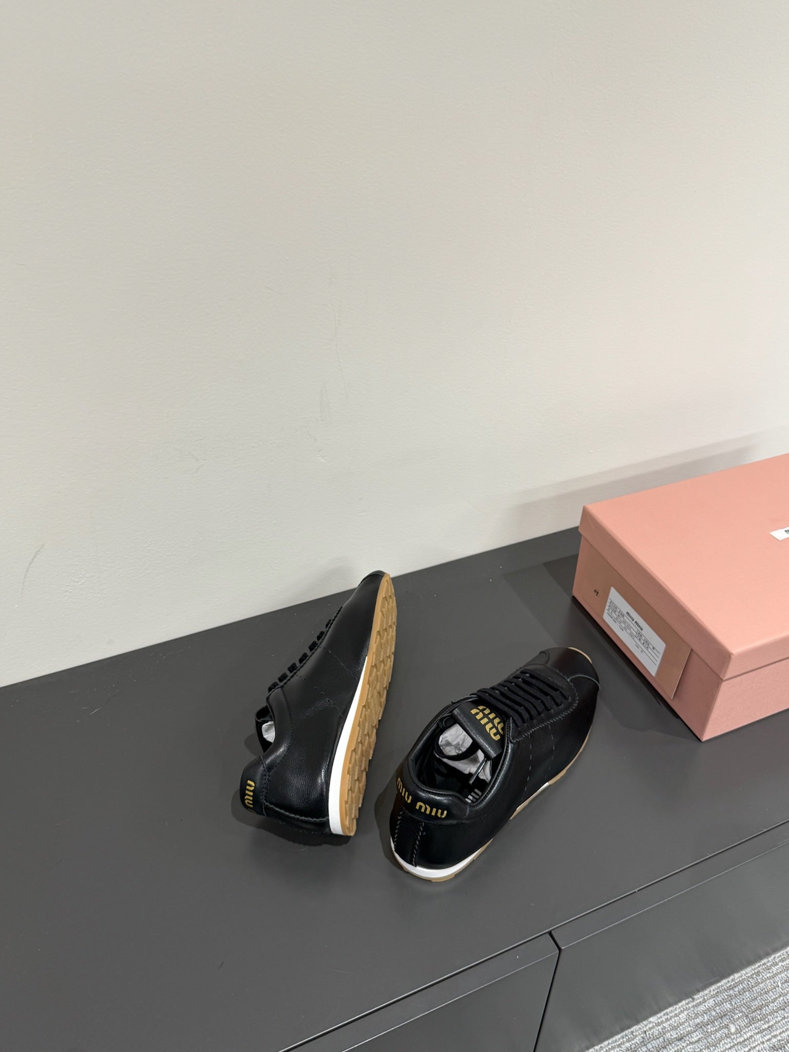 PLUME NAPPA SNEAKERS IN BLACK LAMBSKIN、mysite、Cacoeks