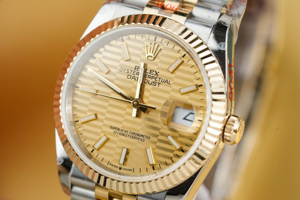 Đồng Hồ Rolex Chế Tác DateJust 126233 Mặt Nếp Gấp Bọc Vàng GM Factory 36mm (2)
