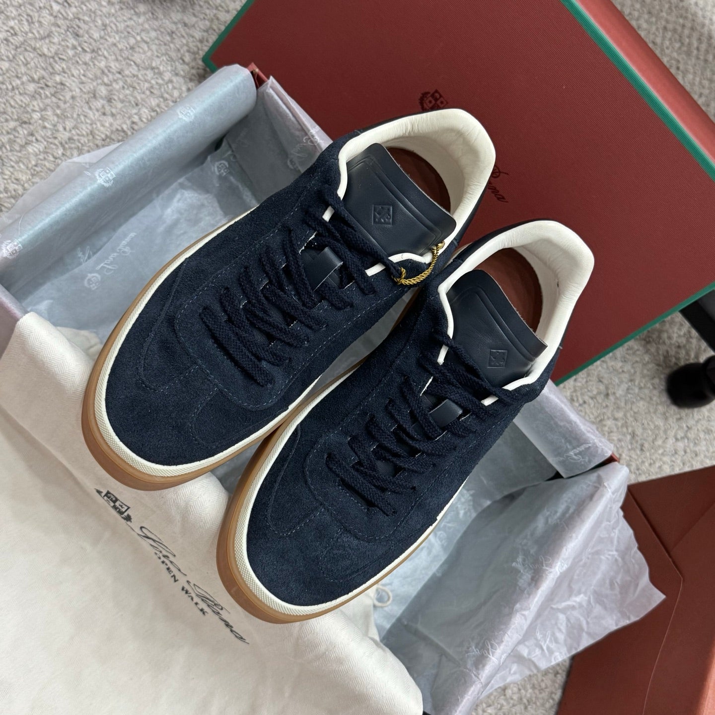 LP TENNIS WALK SNEAKERS IN NAVY BLUE SUEDE 384718、mysite、Cacoeks