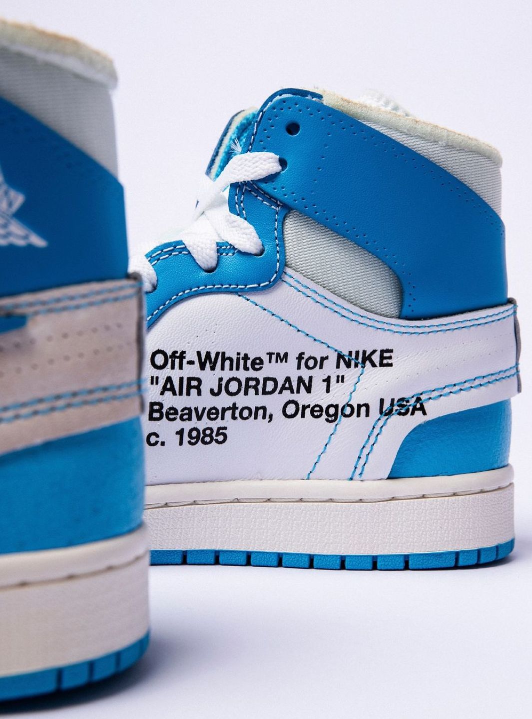 Air Jordan 1 Retro High Off-White University Blue、JORDAN、Cacoeks